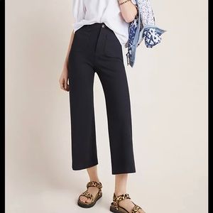 Anthropologie Black Wide Leg Pants